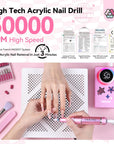 Saviland Pink Purple Electric Nail Drill-02