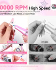 Saviland pink purple nail drill 50000 rpm