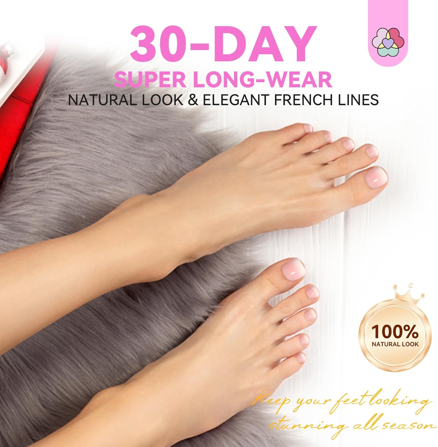 30 days ombre press on nails
