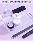 Salon quality-500PCS Clear Toenail Tips and Solid Glue Gel Kit