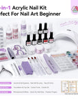 Acrylic Nail Kit with Lamp, Drill & Monomer for Beginners (Ships to US Only)