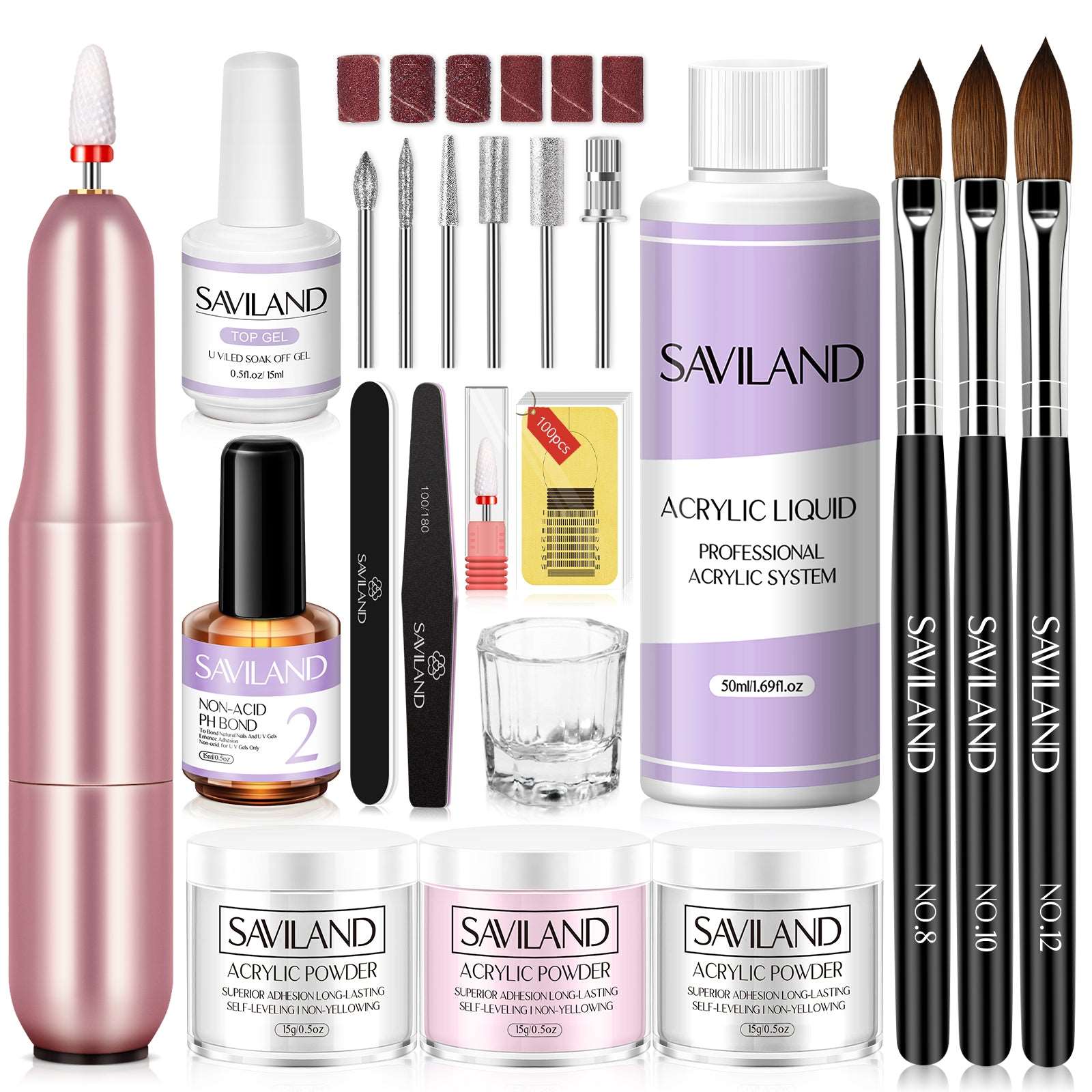 Professional Acrylic Nail Starter Kit with Drill