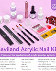3 Colors Acrylic Powder and Liquid Set Nail Tools Kit Acrylic Set with Nail Drill Acrylic Nail Brushes