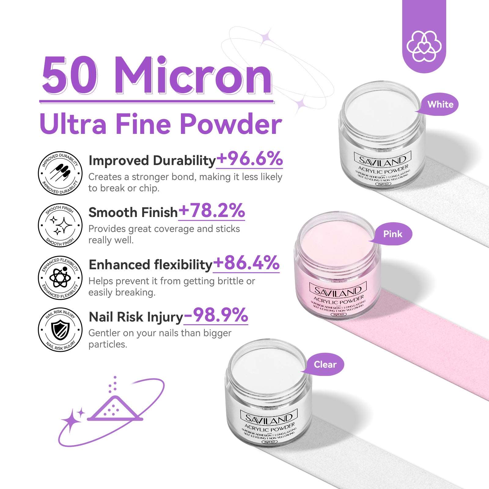 3 Colors Acrylic nail Powder and Liquid Set
