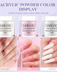 15g Clear/White/Pink acrylic powders