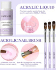 Saviland Acrylic Nail art Kit with acrylic liquid&brushes