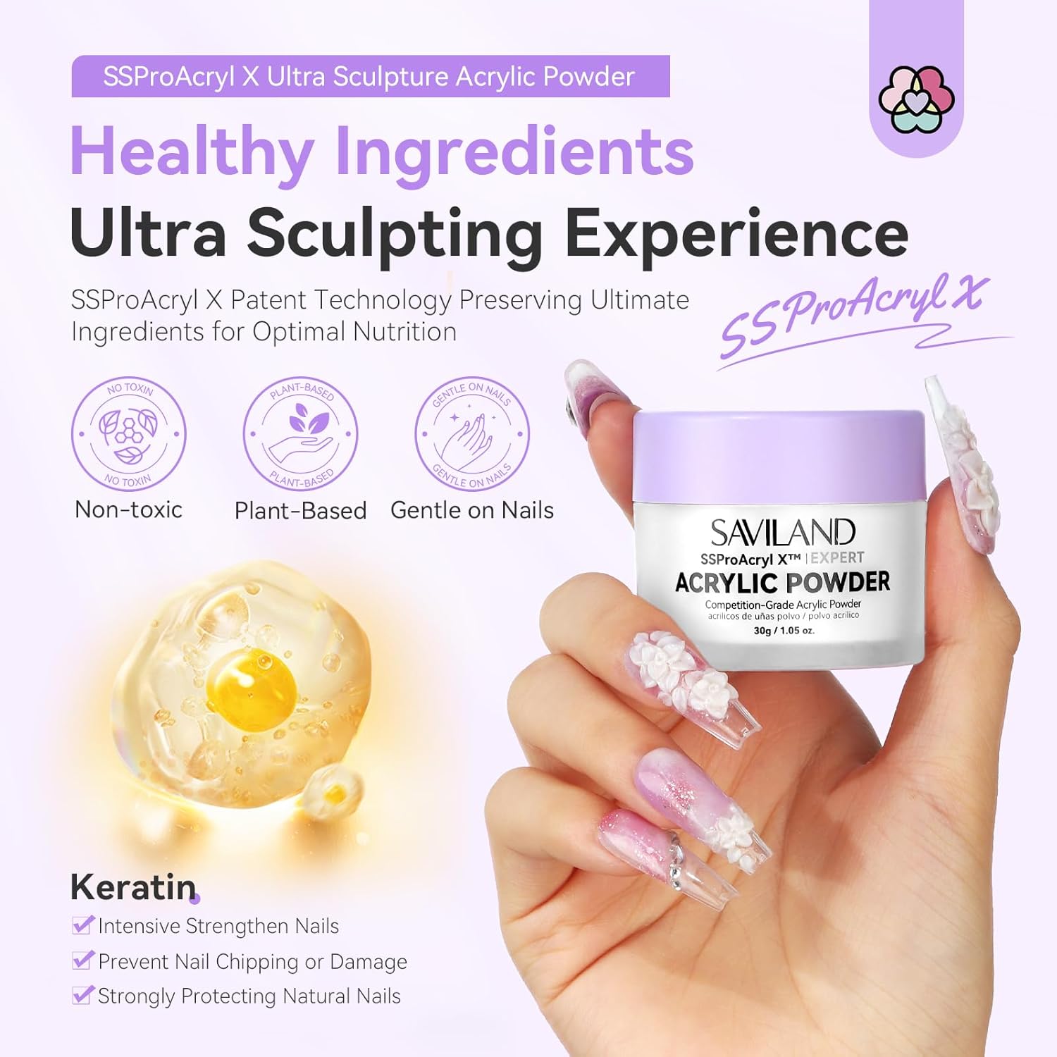SSProAcryl X? clear acrylic powder-30g-06