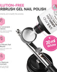 White Airbrush Gel Polish for Ombre & French Designs