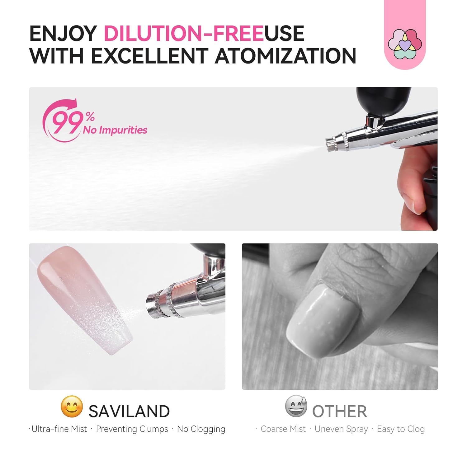 White Airbrush Gel Polish for Ombre &amp; French Designs