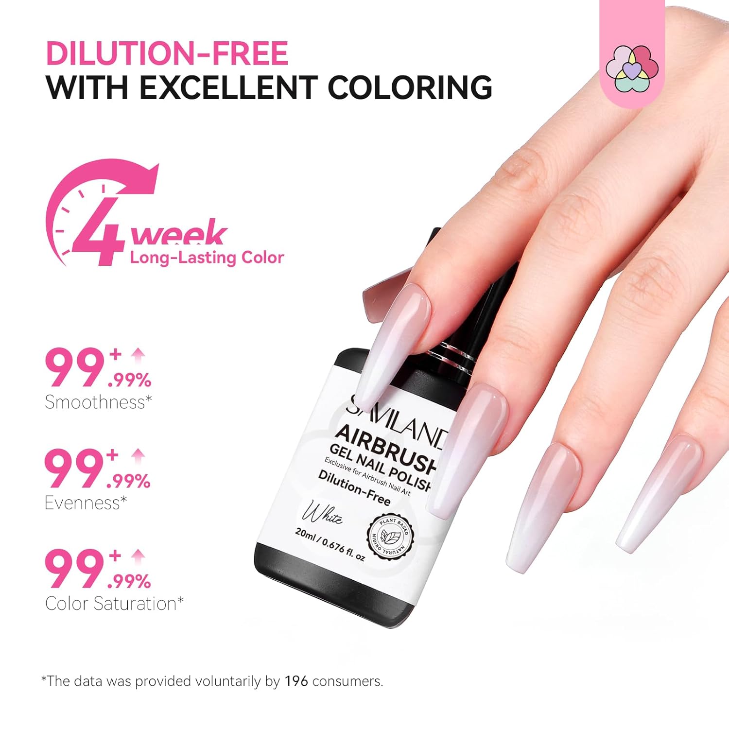 White Airbrush Gel Polish for Ombre &amp; French Designs