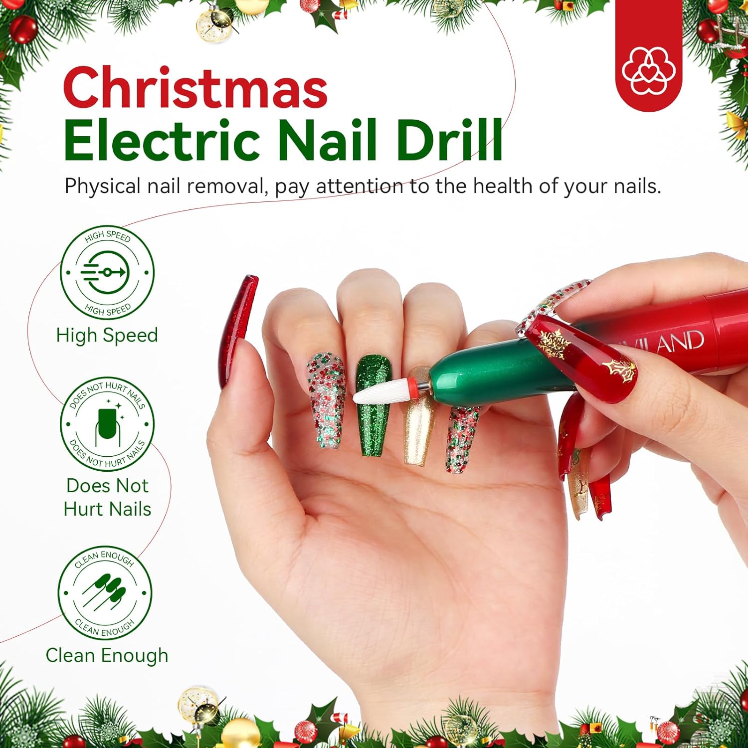 christmas electric nail drill for acrylic nails