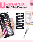 U-shaped nail polish protector for fingers