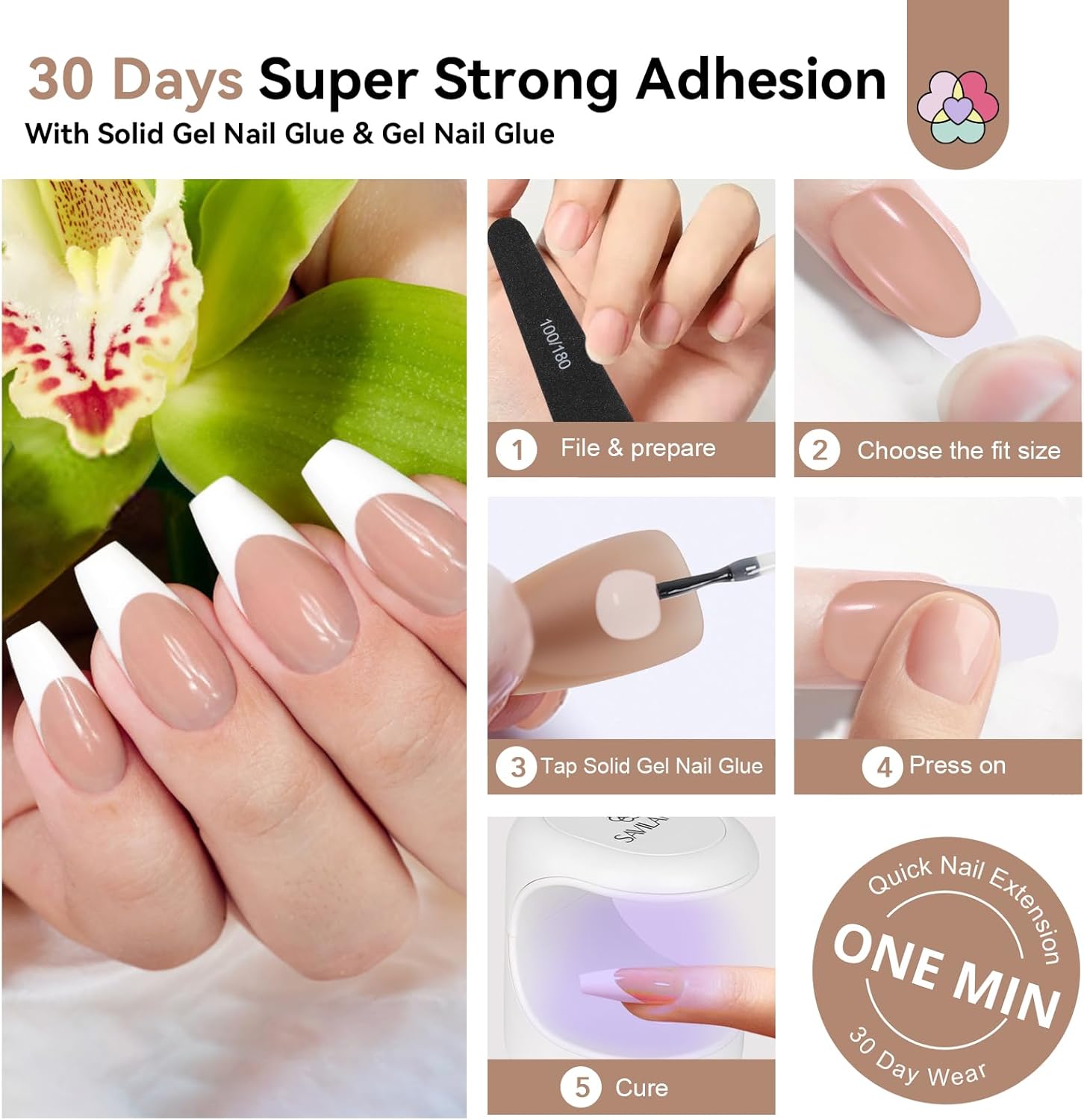 HOW TO USE saviland brown coffin french tip