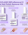 SAVILAND gel polish remover kit with nail-strengthening