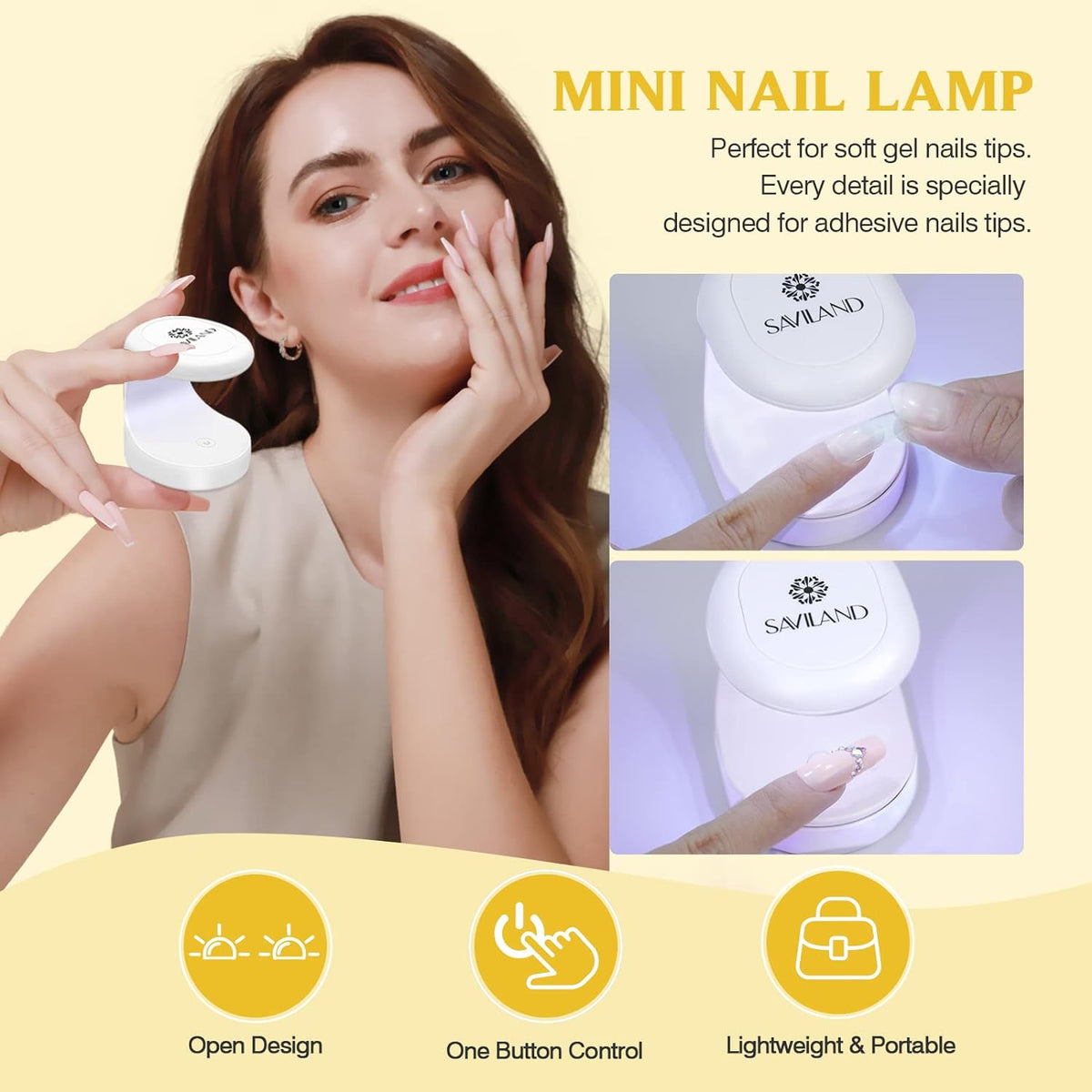 professional gel nail kit with mini lamp
