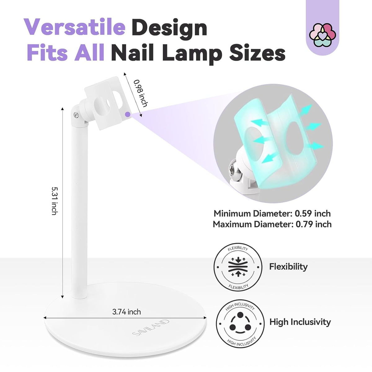 versatile design hands free nail lamp