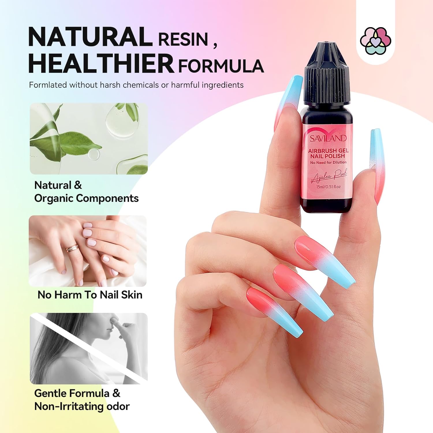 Airbrush Gel Nail Polish 36 Colors High Pigment Set | SAVILAND