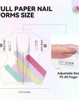 size of the Saviland reusable nail forms