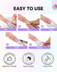 how to use the Saviland reusable nail forms