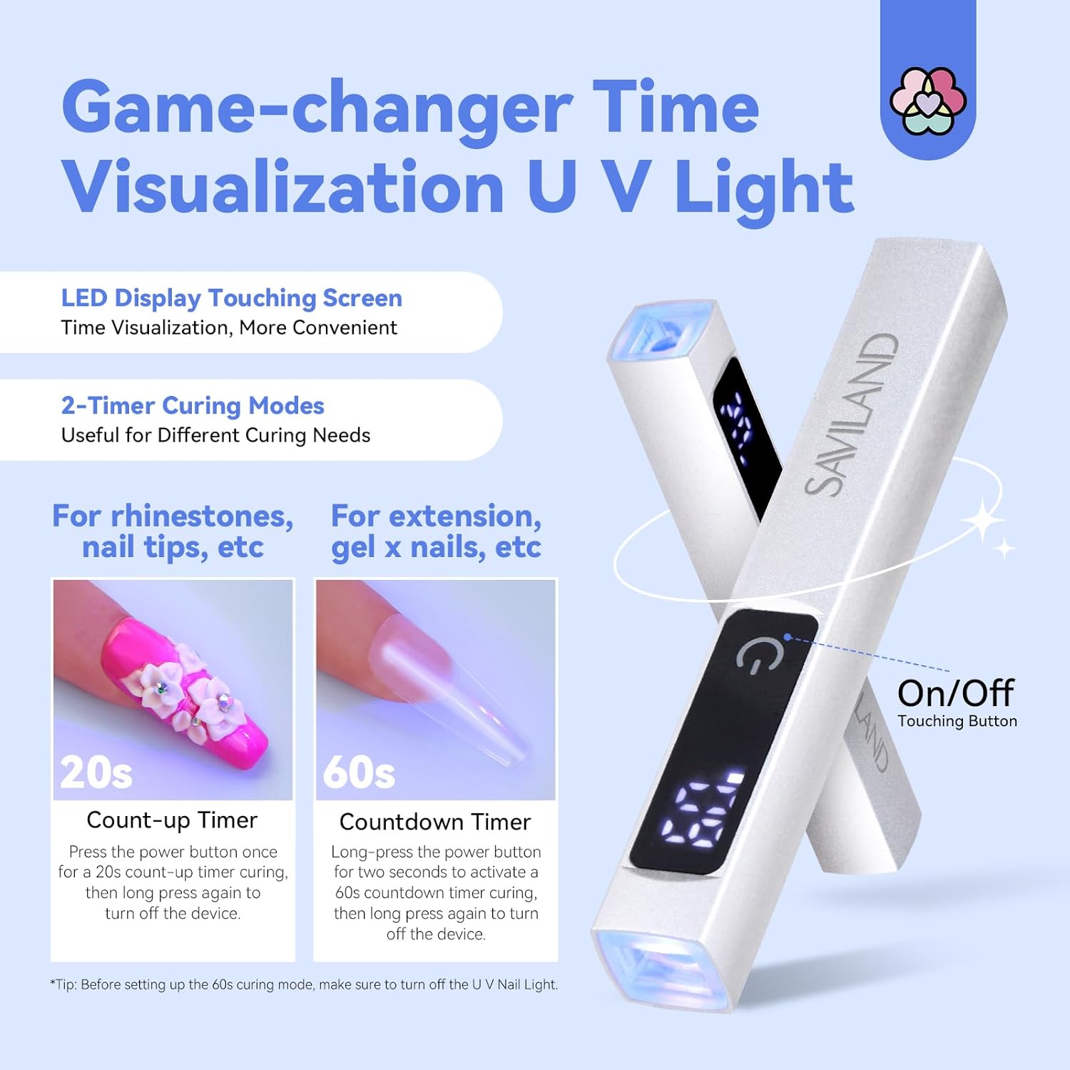 Rechargeable UV Nail Lamp with Magnetic Stand (Ships to US Only)