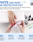 Pro Nail Support: White Arm Rest for Manicure