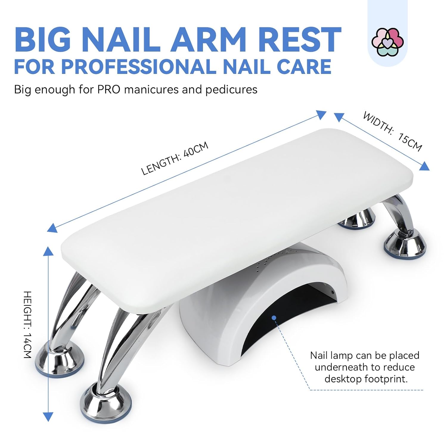 big arm rest for nail techs