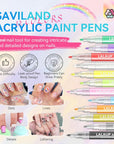 Saviland 12 colors nail pen set