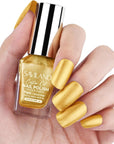 color show of the best metallic gold chrome nail polish