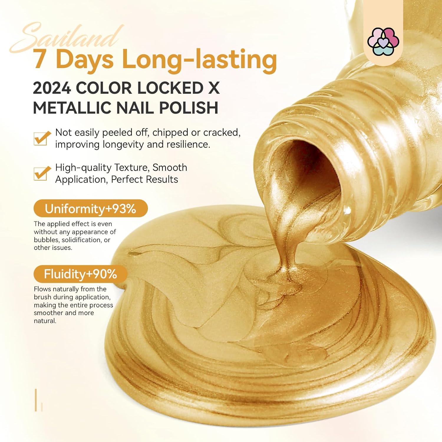 Gold Metallic Nail Polish | SAVILAND