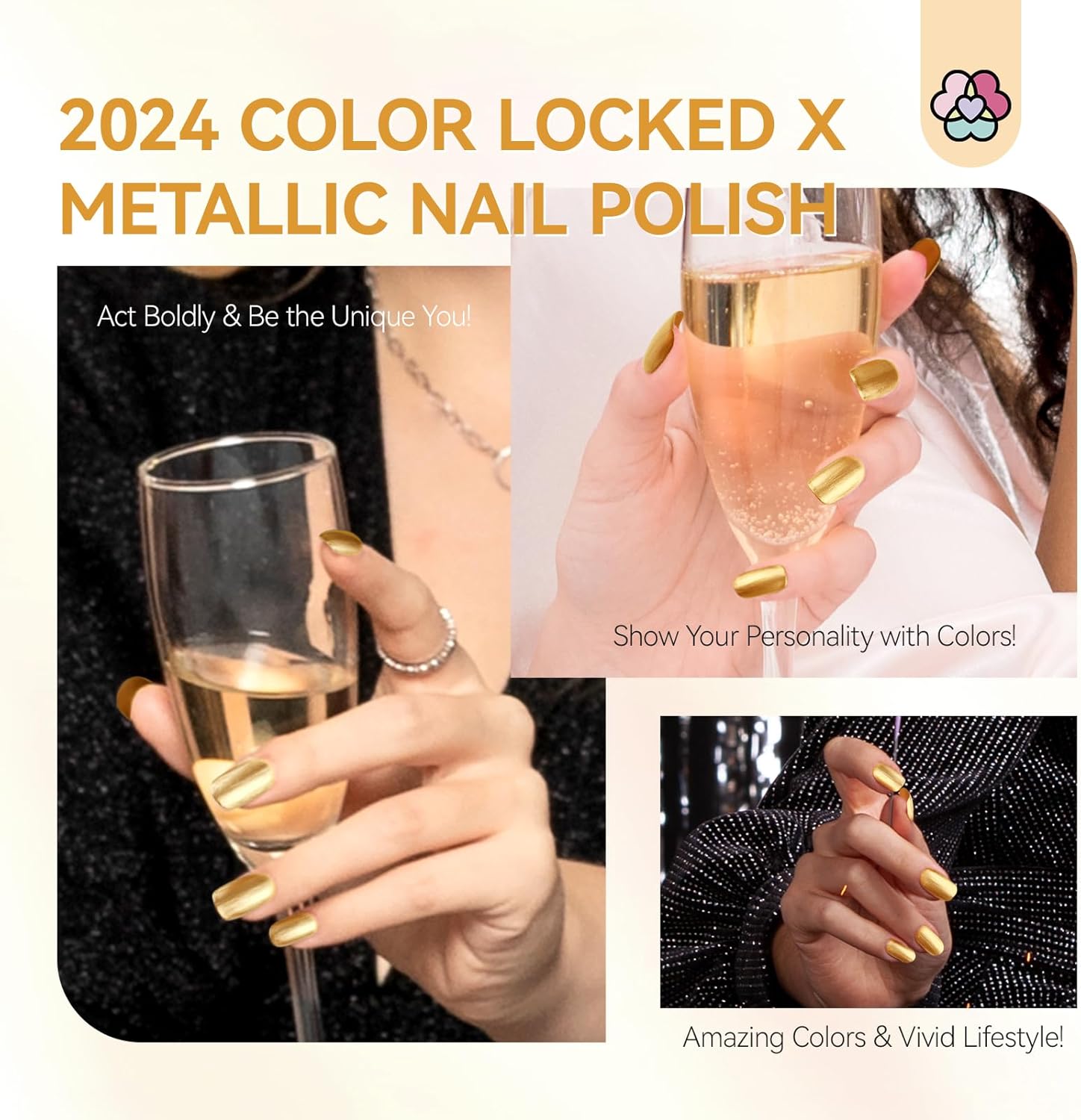 Gold Metallic Nail Polish | SAVILAND