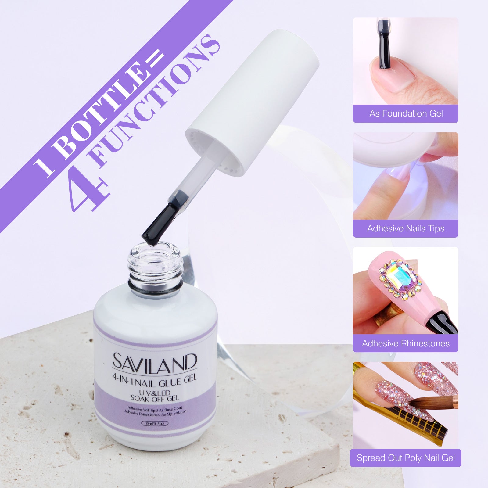 4 in1 saviland nail glue gel