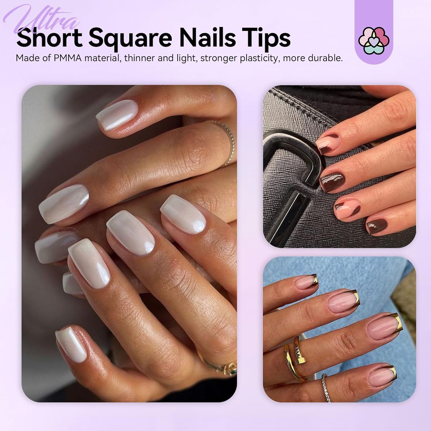 short square nail tips