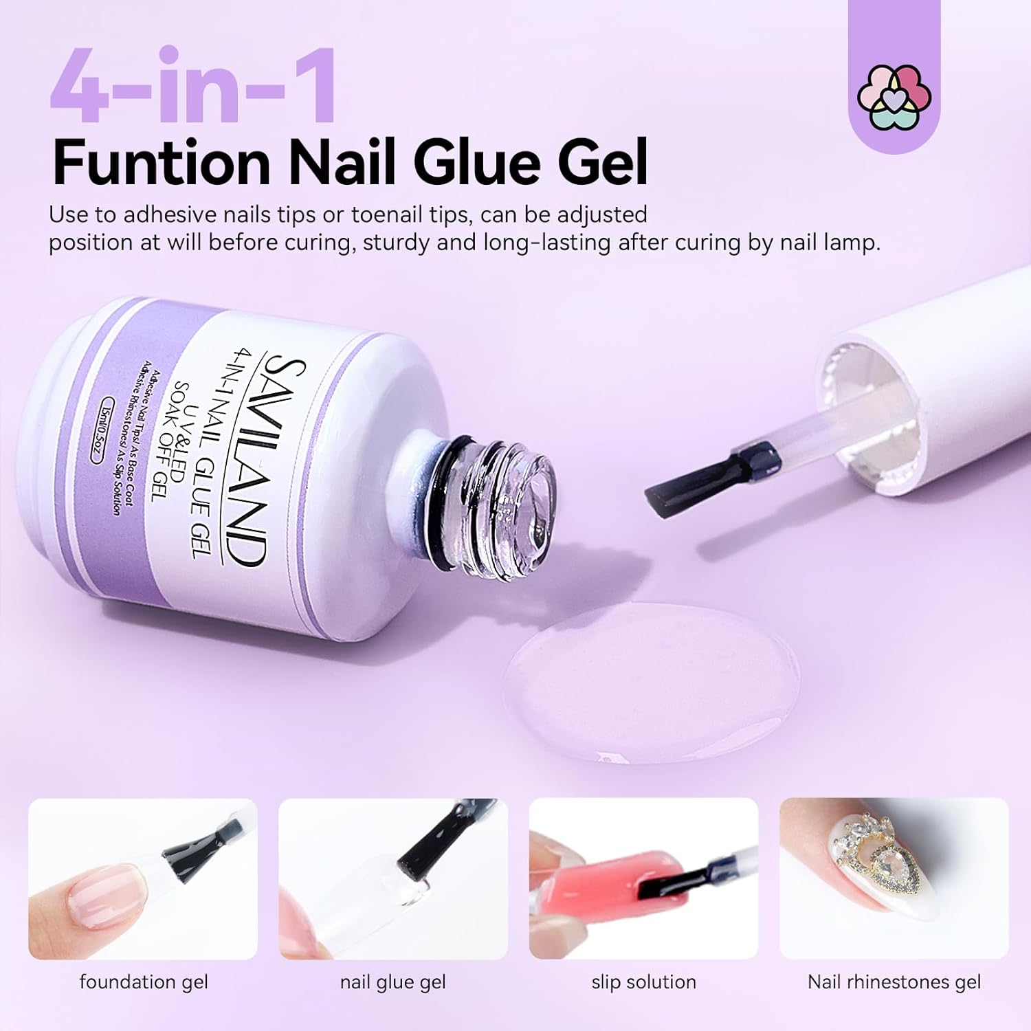 saviland nail tips and glue gel