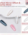 perfect mirror effect White Pearl Chrome Nail Powder