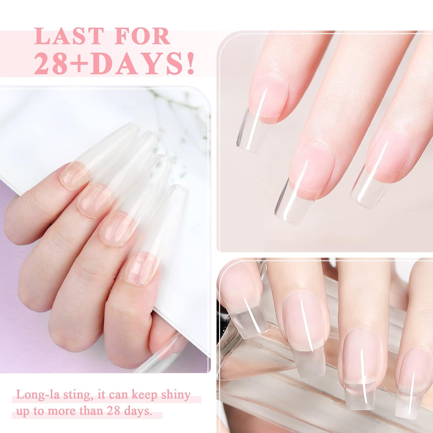 long lasting clear poly gel