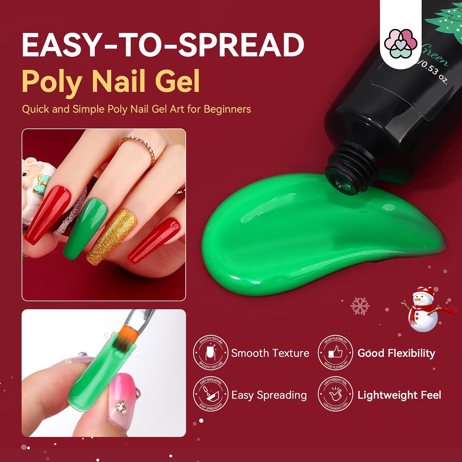 easy to spread Saviland poly gel nail kit with uv light