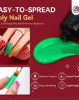 easy to spread Saviland poly gel nail kit with uv light