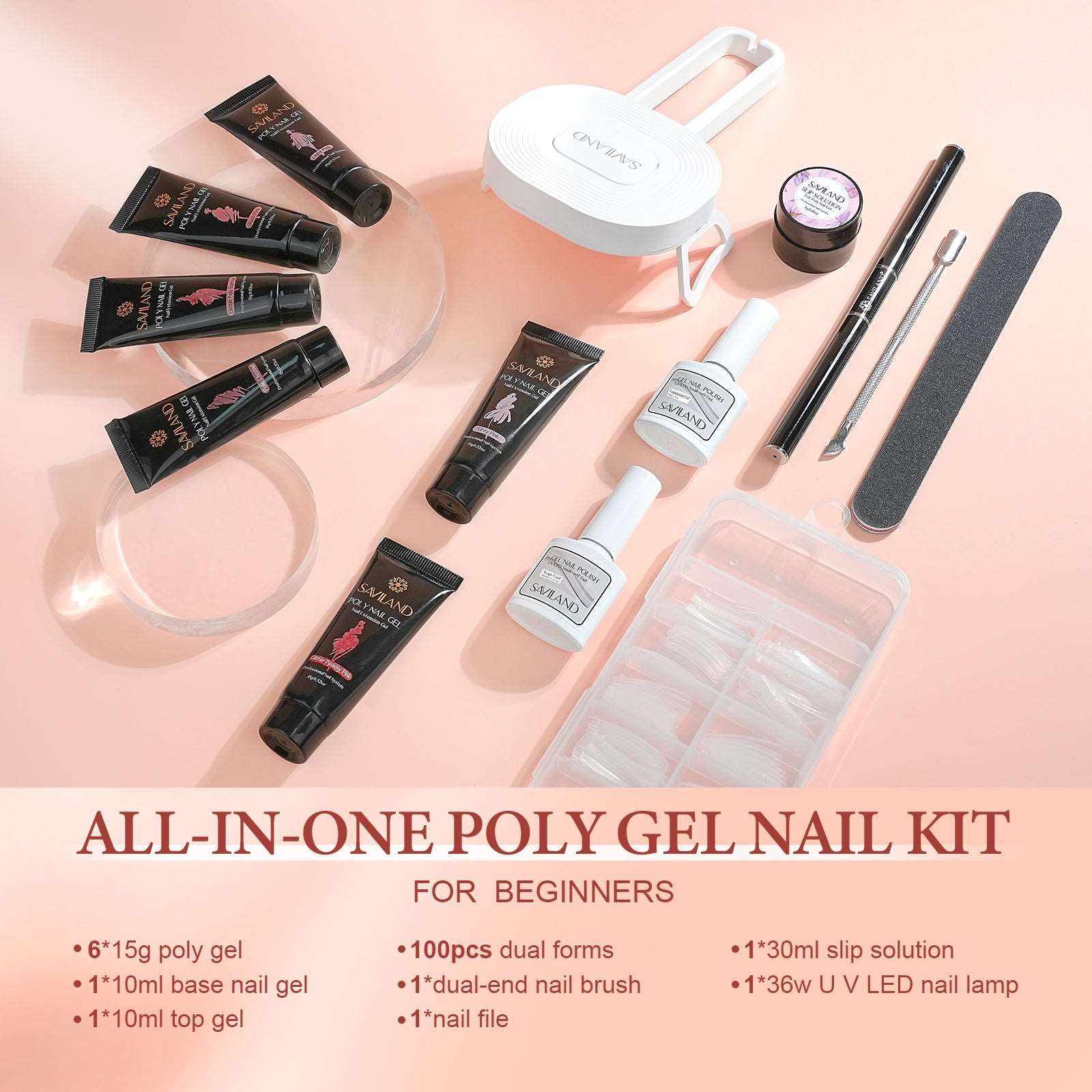what's int the All-In-One Poly Nail Gel Kit