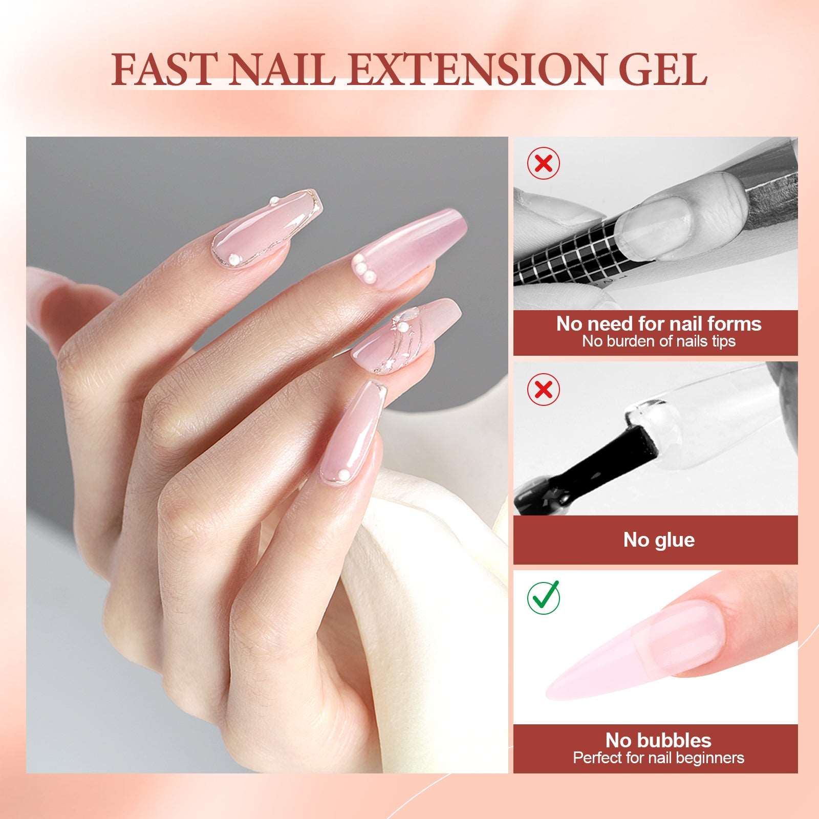 All-In-One Poly Nail Gel With Lamp