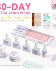 Saviland Medium Almond Ombre French Tip Press On Nails Kit