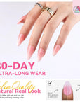 Saviland pink and white press on nails