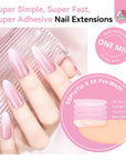 Saviland pink ombre press on nails
