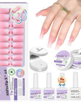 Long Square Ombre Press-On Nail Kit with Builder Gel