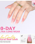 Long Square Ombre Press-On Nail Kit with Builder Gel