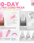 Long Square Ombre Press-On Nail Kit with Builder Gel