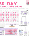 Long Square Ombre Press-On Nail Kit with Builder Gel