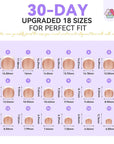 18 sizes of the Saviland french tip press on toenails