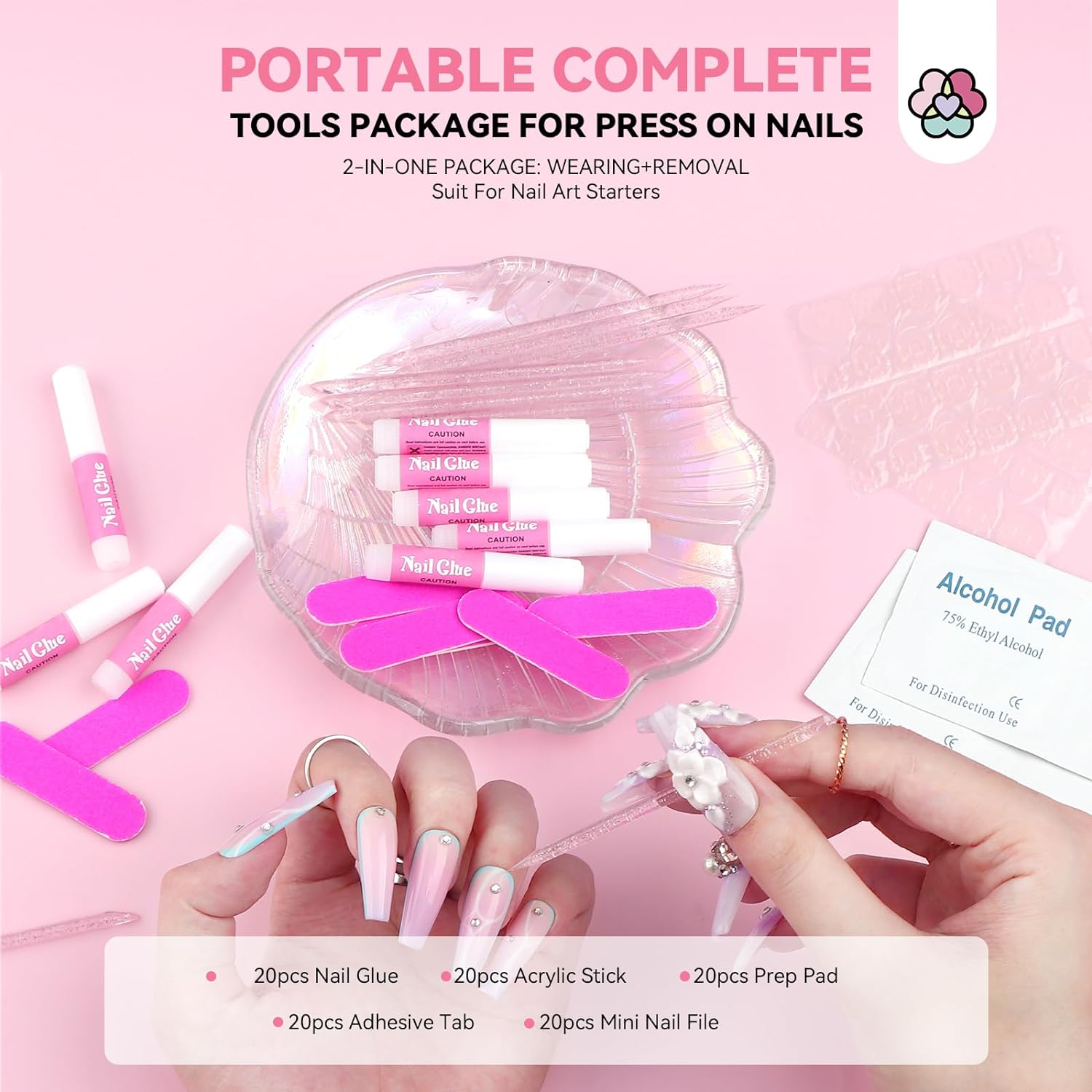 what's in the Press On Nail Tools Kit
