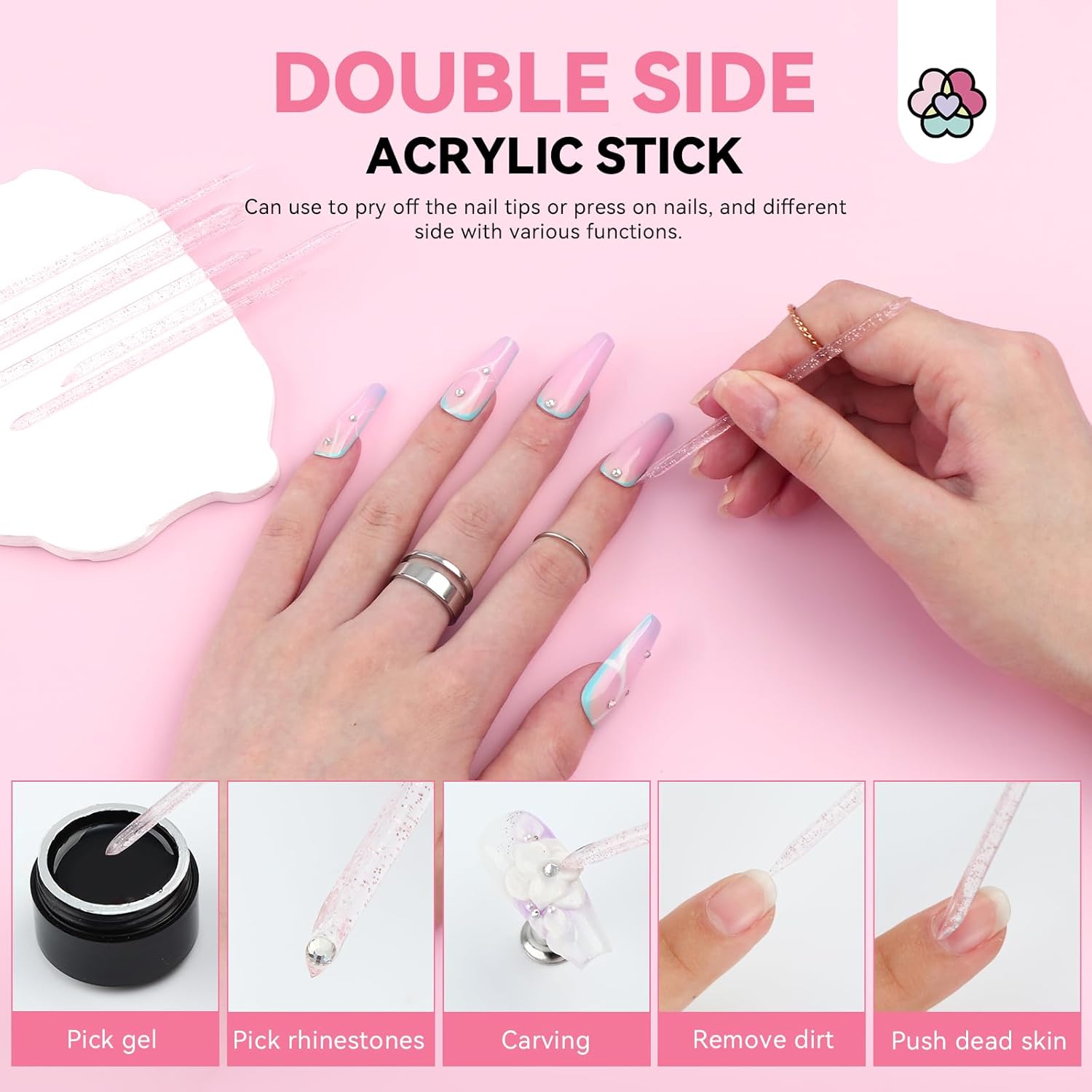 double side acrylic stick