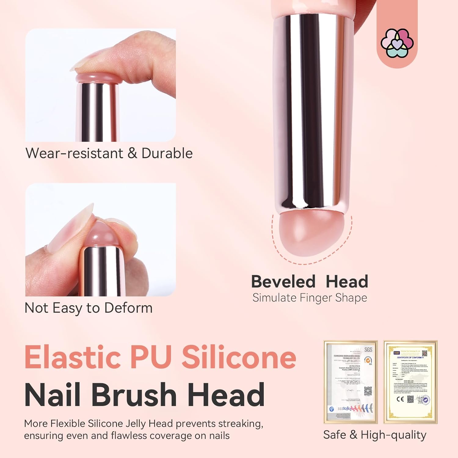 details of the nail art silicone brush